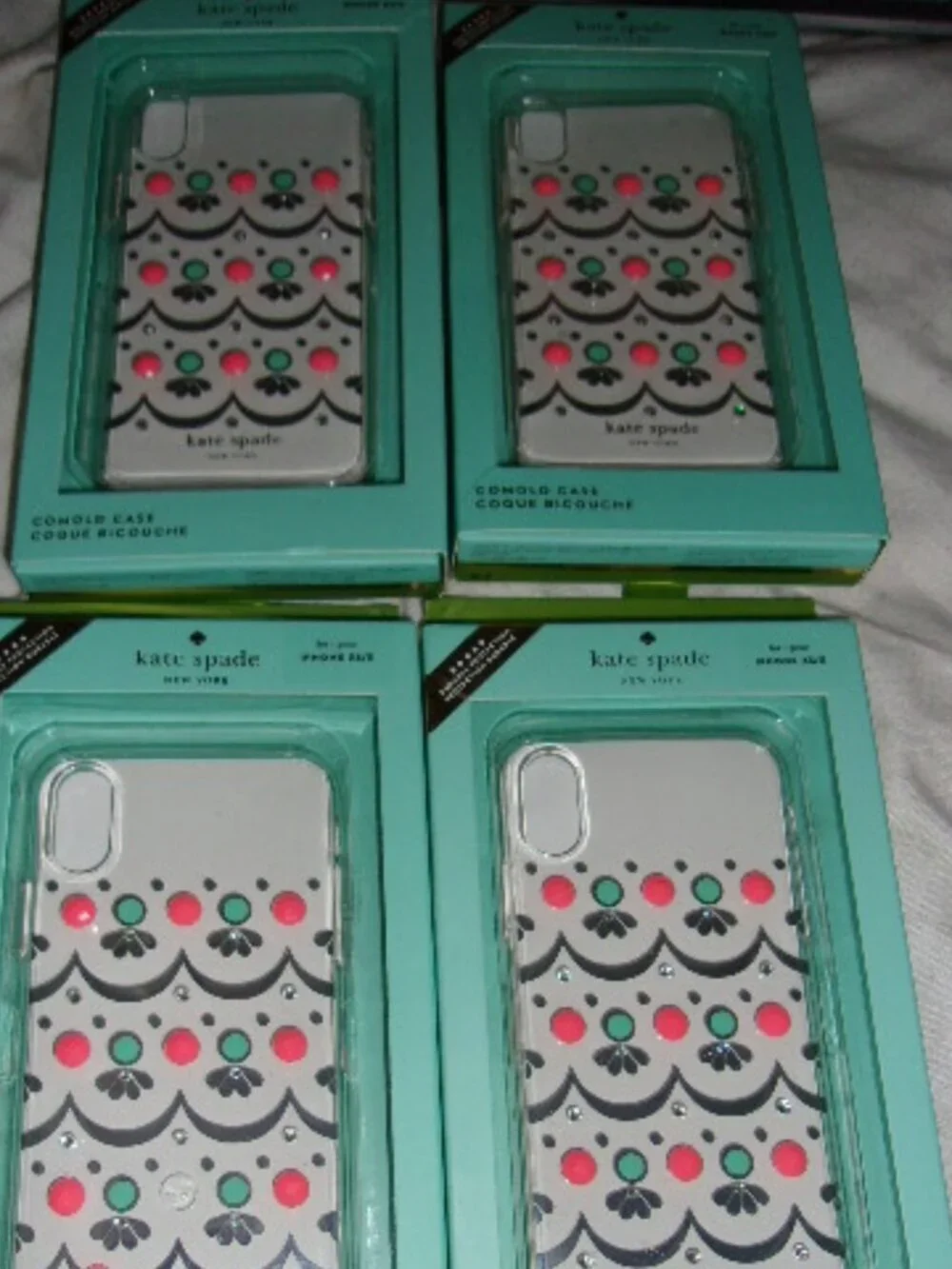 Kate spade I phone case XS/X‎ New Embellished clear case
